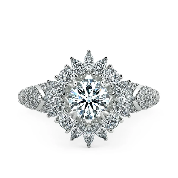 Nhẫn đính hôn Floral Halo NCH2501 2